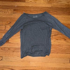 Hanes round neck 3/4 sleeve tee
